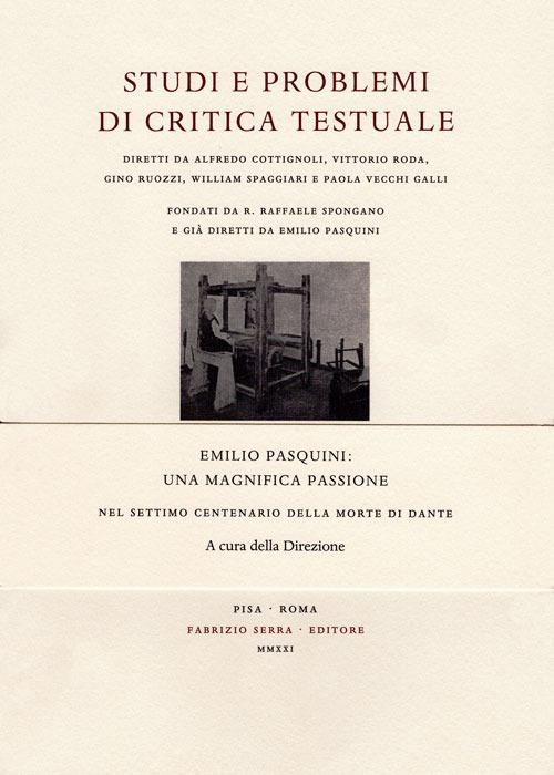 Emilio Pasquini: una magnifica passione. Nel settimo centenario della morte di Dante - copertina