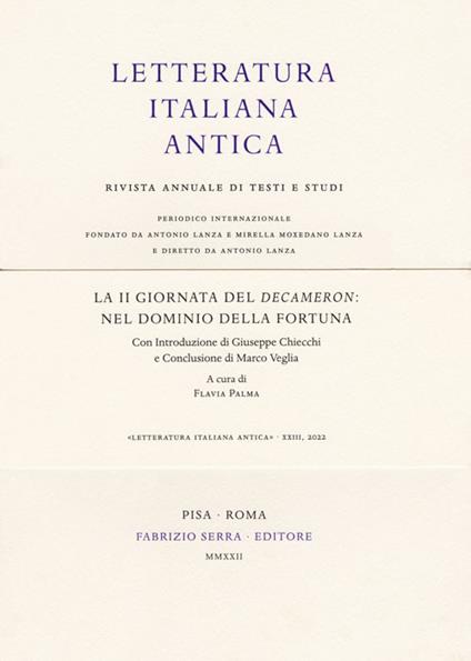 La II Giornata del Decameron: nel dominio della Fortuna - copertina