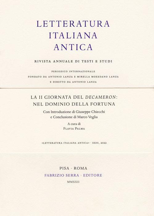 La II Giornata del Decameron: nel dominio della Fortuna - copertina