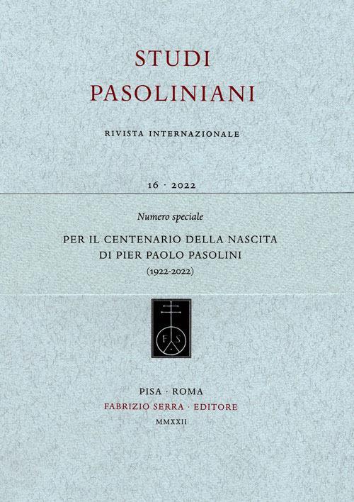 Per il centenario della nascita di Pier Paolo Pasolini (1922-2022). Numero speciale. Ediz. italiana e inglese - copertina