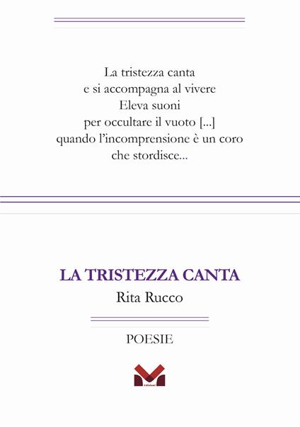 La tristezza canta - Rita Rucco - copertina
