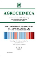 Agrochimica. The researches of University of Pisa in the field of the effects of climate change