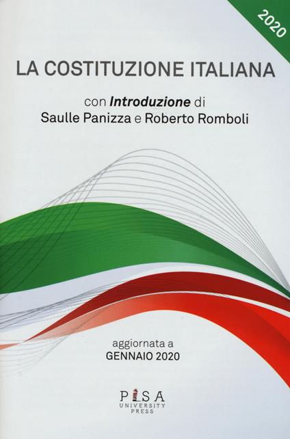 La Costituzione italiana. Aggiornata a gennaio 2020 - copertina