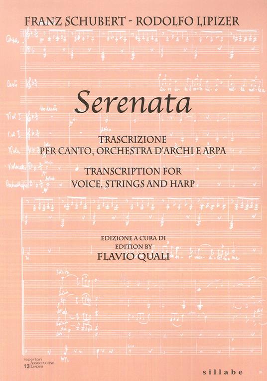 Serenata di Franz Schubert. Ediz. italiana e inglese - Rodolfo Lipizer - copertina
