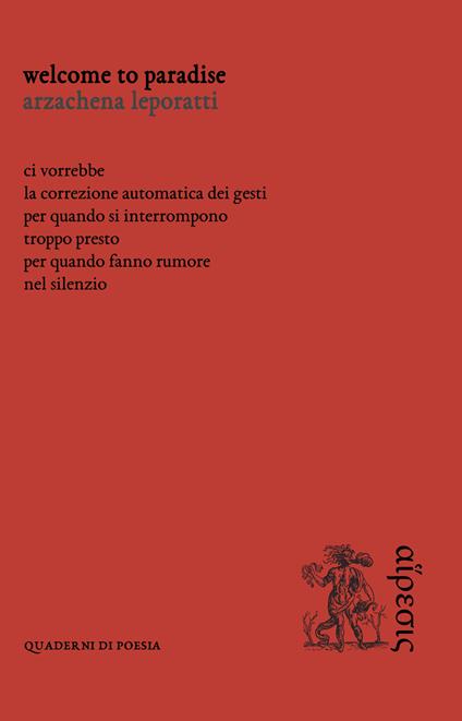 Welcome to paradise - Arzachena Leporatti - copertina