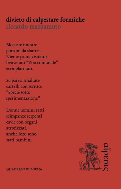 Divieto di calpestare formiche - Riccardo Mazzamuto - copertina