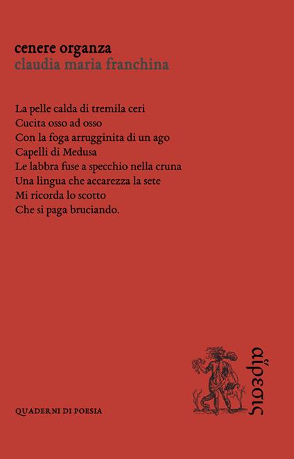 Cenere Organza - Claudia Maria Franchina - copertina