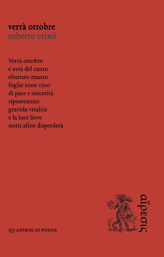 Verrà ottobre - Roberto Crinò - copertina