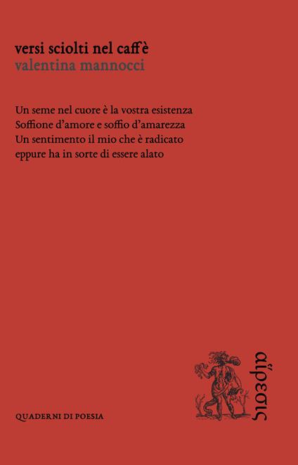Versi sciolti nel caffè - Valentina Mannocci - copertina