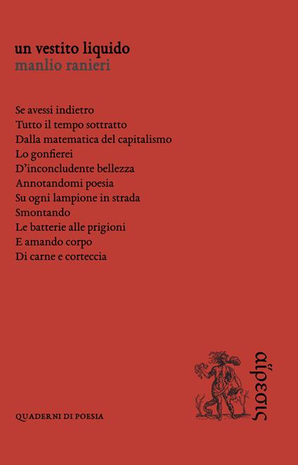 Un vestito liquido - Manlio Ranieri - copertina