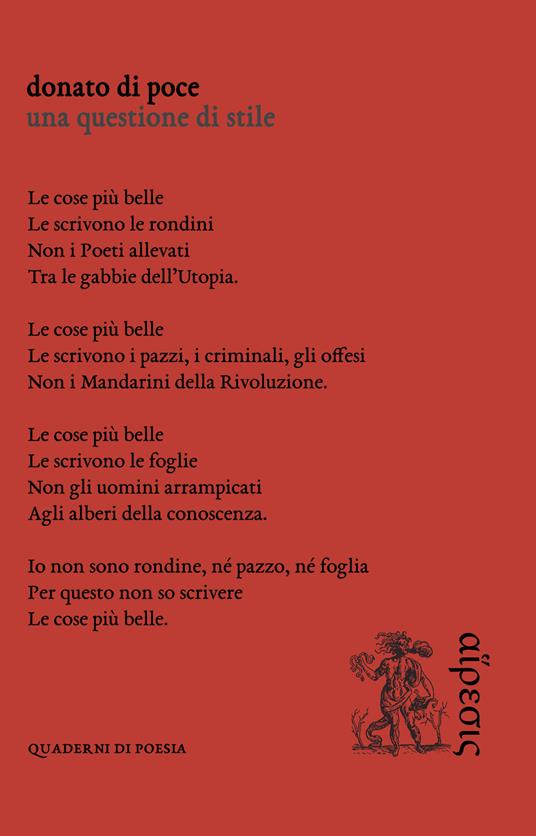 Una questione di stile - Donato Di Poce - copertina