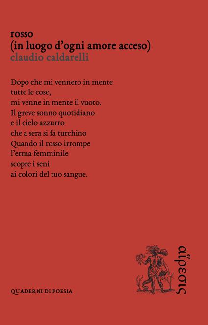 Rosso (in luogo d'ogni amore acceso) - Claudio Caldarelli - copertina