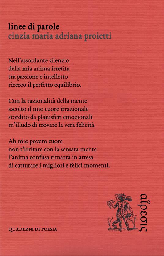 Linee di parole - Cinzia Maria Adriana Proietti - copertina