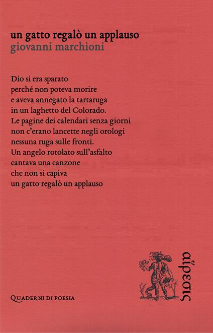 Un gatto regalò un applauso - Giovanni Marchioni - copertina
