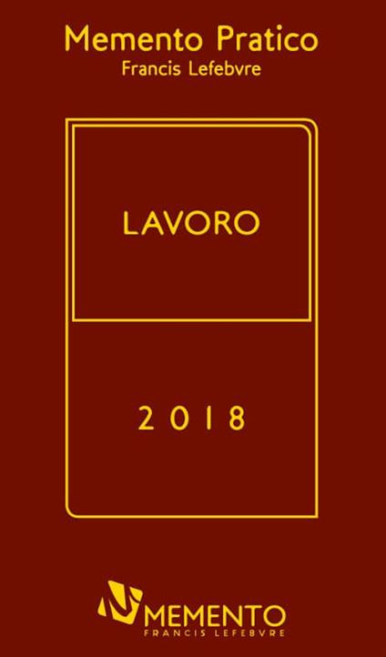Memento lavoro 2018 - copertina