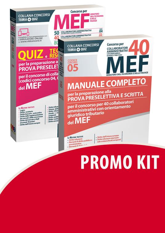 Kit concorso 40 MEF cod. 05 : MANUALE + QUIZ - copertina