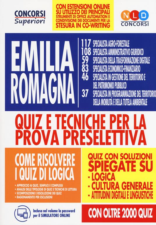 Concorso Regione Emilia Romagna. Quiz e tecniche per la prova preselettiva. Con espansione online. Con software di simulazione - copertina