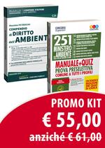 Kit concorso 251 Ministero dell'Ambiente: Manuale + quiz-Compendio di diritto dell'ambiente. Con software di simulazione