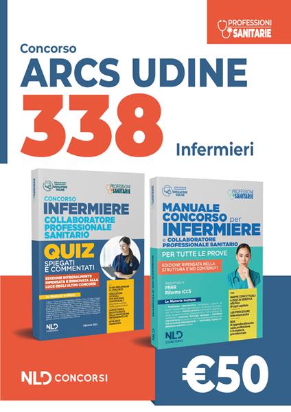 Kit concorso 338 infermieri ARCS Udine. Manuale + quiz - copertina