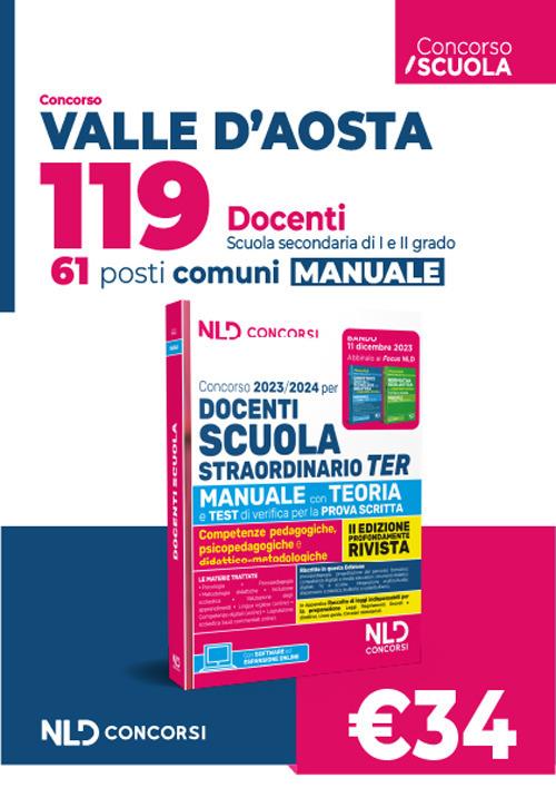 Concorso 119 docenti Valle d'Aosta. 61 posti Comuni. Manuale per tutte le prove - copertina
