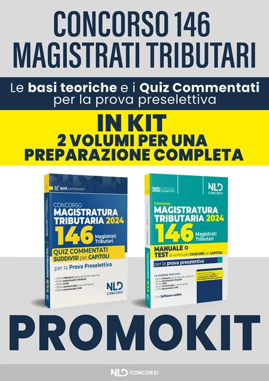 KIT concorso 146 Magistrati Tributari: Manuale + Quiz commentati suddivisi per capitoli per la prova preselettiva - copertina