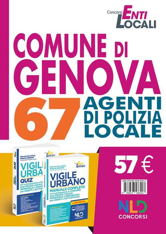 Concorso Comune di Genova: 67 agenti Polizia locale Comune di Genova - Giovanni Di Capua,Roberto Benigni - copertina