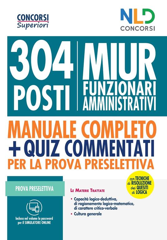 Concorso MIUR 304 posti di funzionari amministrativi. Nuova ediz. - copertina
