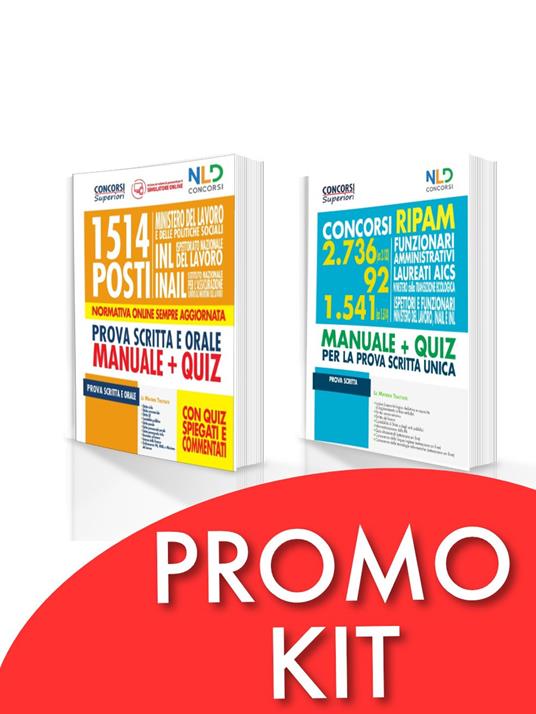 Kit concorso RIPAM 2736 (ex 2133) Funzionari amministrativi 2021. Manuale completo per la prova scritta-5000 quiz di logica RIPAM-Concorso 2133 funzionari amministrativi RIPAM: Manuale + quiz per la prova preselettiva. Nuova ediz. - copertina