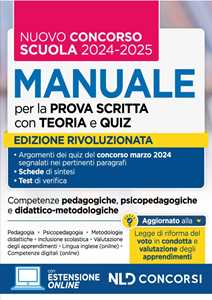 Manuale con teoria e test di verifica per il nuovo concorso docenti scuola 2024/2025
