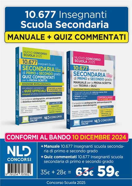 Kit Concorso scuola Manuale + Quiz commentati 2024/2025 - copertina