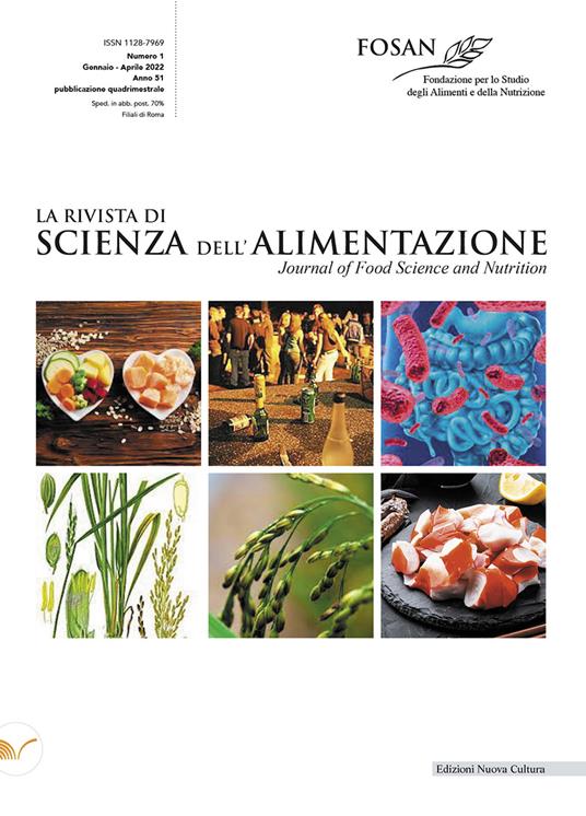La rivista di scienza dell'alimentazione (2022). Vol. 1 - copertina