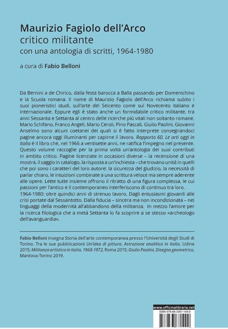 Maurizio Fagiolo dell'Arco critico militante 1964-1980 - 9
