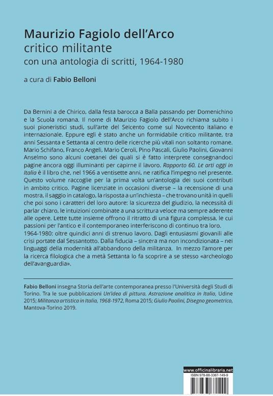 Maurizio Fagiolo dell'Arco critico militante 1964-1980 - 9