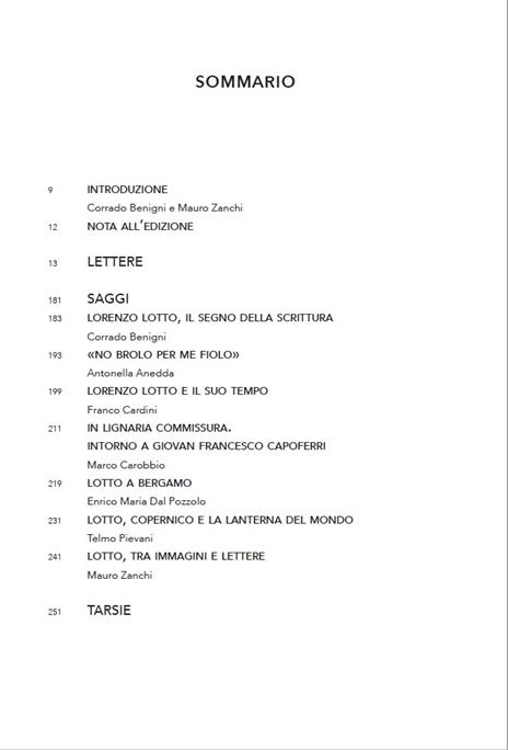 Lorenzo Lotto. Lettere. Corrispondenze per il coro intarsiato - 2