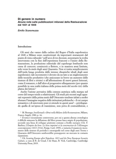 Tra Rivoluzione e Risorgimento. Repertorio delle opere stampate a Milano (1796-1848) - 6