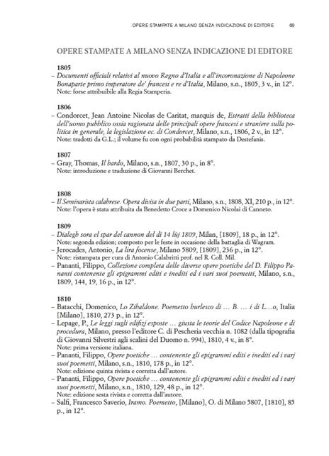Tra Rivoluzione e Risorgimento. Repertorio delle opere stampate a Milano (1796-1848) - 7
