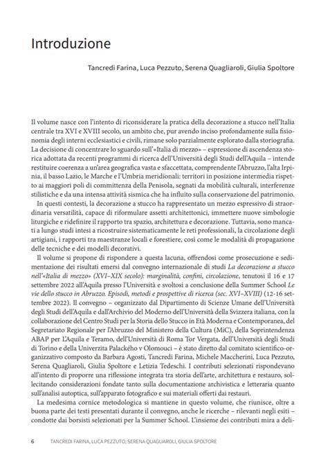 La decorazione a stucco nell’«Italia di Mezzo» (XVI-XIX secolo). Marginalità, confini, circolazione - Tancredi Farina,Luca Pezzuto,Serena Quagliaroli - 4