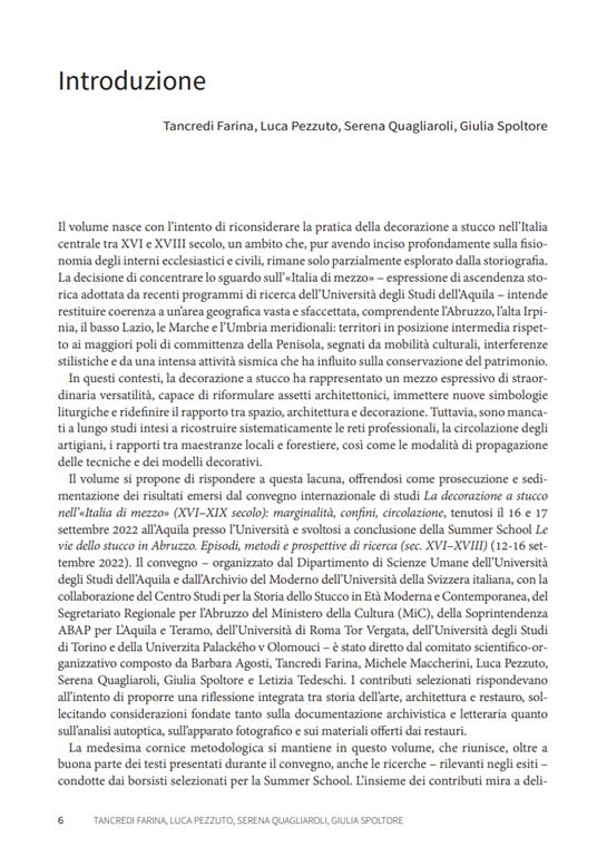 La decorazione a stucco nell’«Italia di Mezzo» (XVI-XIX secolo). Marginalità, confini, circolazione - Tancredi Farina,Luca Pezzuto,Serena Quagliaroli - 4