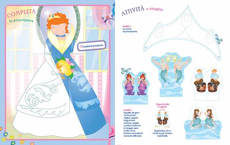 Fare giocare con le principesse. Con adesivi. Ediz. a colori. Con 6 pennarelli - Roberta Fanti - 4