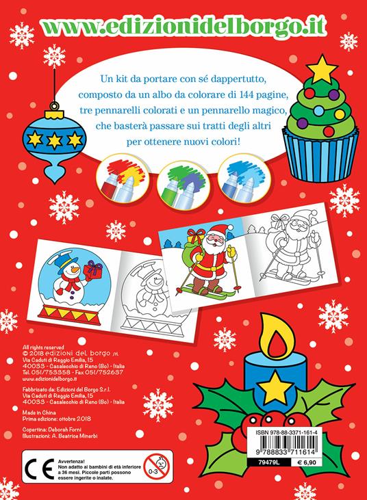 Colorare a Natale con i pennarelli magici. Con 4 pennarelli magici - 5