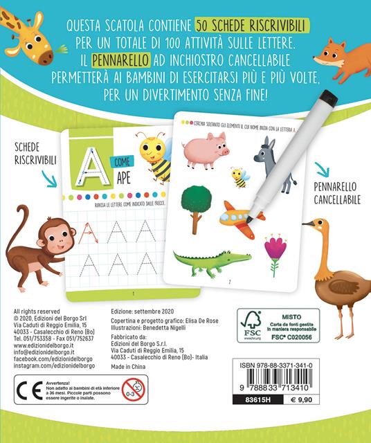 Gioco con le lettere. Ediz. a colori. Con pennarello a inchiostro cancellabile con cancellino - Roberta Fanti - 2