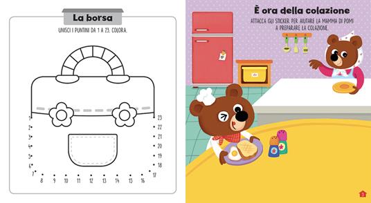 La mia giornata. Gioca, colora e impara con gli sticker. Con adesivi. Ediz. a colori - 3