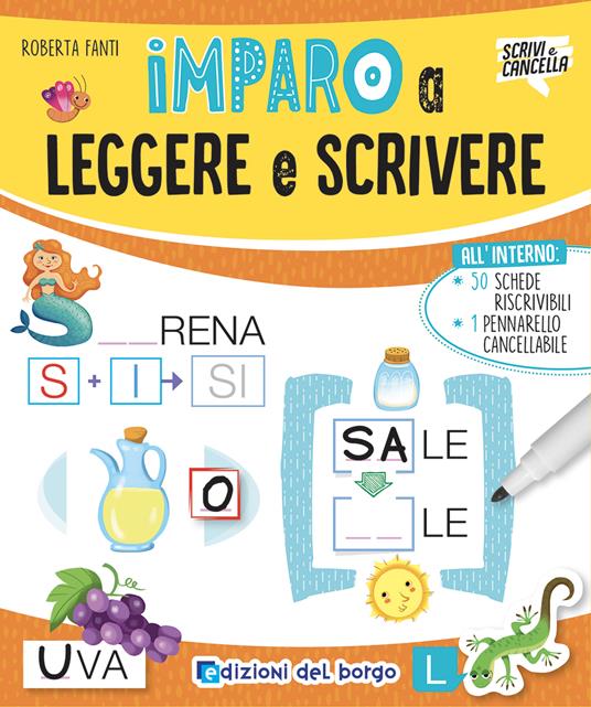 Imparo a leggere e scrivere. Ediz. a colori. Con pennarello cancellabile - Roberta Fanti - copertina