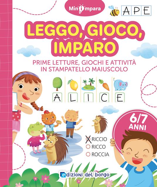 Leggo, gioco, imparo. Dalle lettere alle parole. Mini impara. Ediz. a colori - Roberta Fanti - copertina