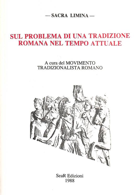 Sul problema di una tradizione romana nel tempo attuale - copertina