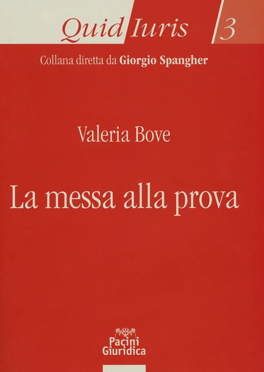 La messa alla prova - Valeria Bove - copertina