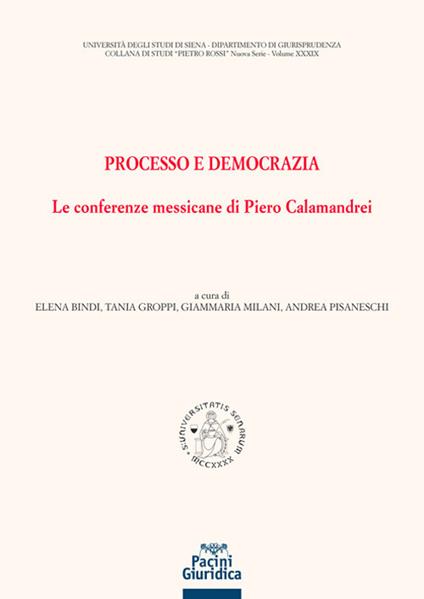 Processo e democrazia. Le conferenze messicane di Piero Calamandrei - copertina
