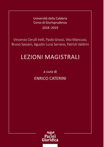 Lezioni magistrali - Enrico Caterini - copertina