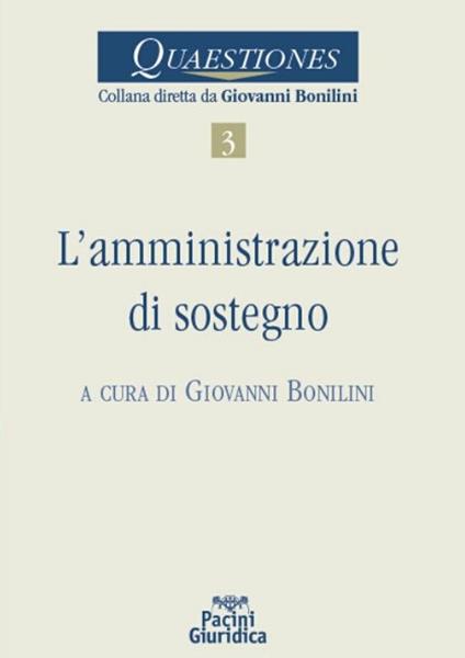 L'amministrazione di sostegno - Giovanni Bonilini - copertina