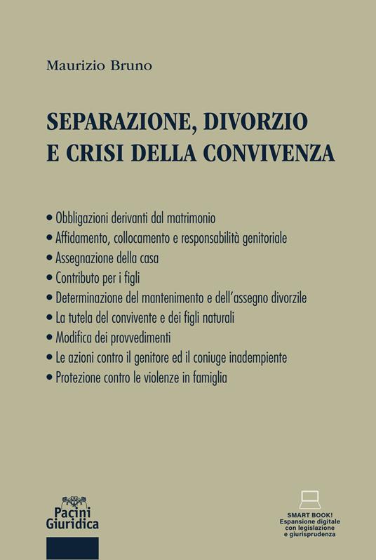 Separazione, divorzio e crisi della convivenza. Con espansione online - Maurizio Bruno - copertina